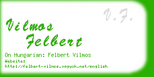 vilmos felbert business card